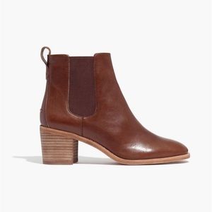 Madewell Frankie Brown Leather Chelsea Ankle Boot